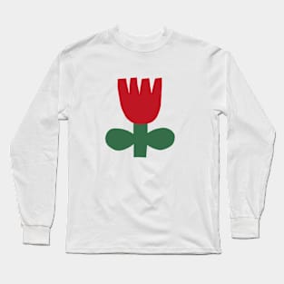 Bold red flower Long Sleeve T-Shirt